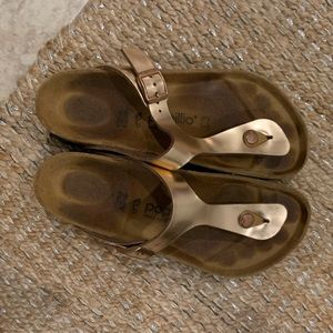 Papillio rose gold Birkenstock’s- platform